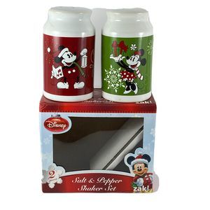 Zak! Disney Mickey and Minnie Christmas Salt and Pepper Shakers